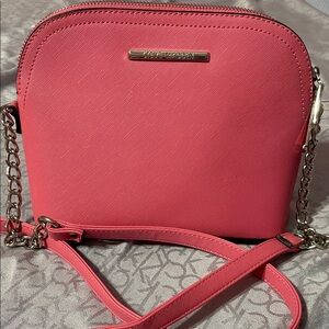 Steve Madden Hot Pink BMAGGIE Dome Crossbody Bag With Silver Hardware NWOT